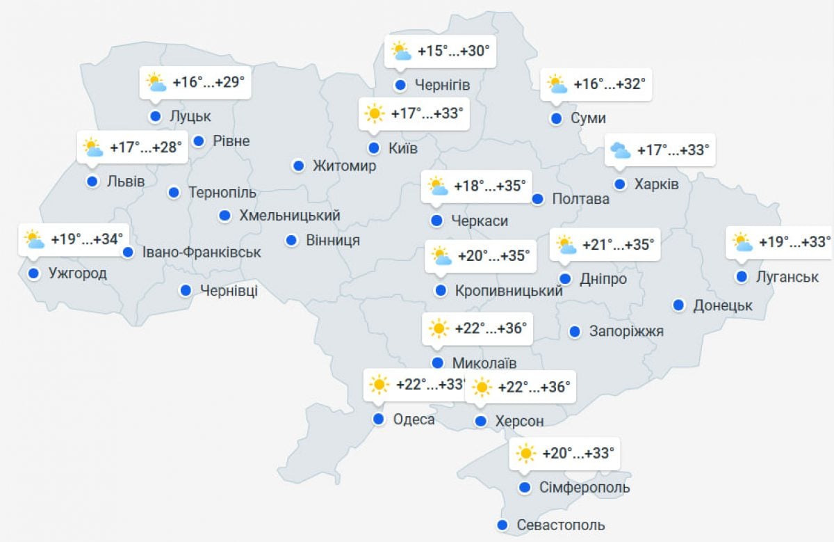 Температура впаде до +20 градусів, але є нюанс: коли повернеться спека