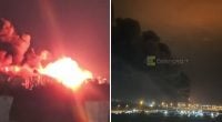 В Санкт-Петербурге разразился масштабный пожар: горит большая промышленная зона