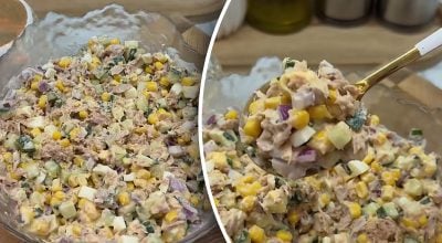 Сытный летний ужин за 10 минут: рецепт очень вкусного белкового салата