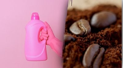 Кофейная гуща и моющее средство