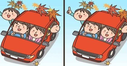 Тест на IQ: потрібно знайти 3 відмінності на картинці сім'ї в авто за 12 с