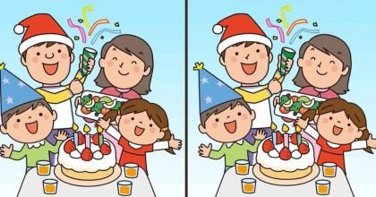 Тест на IQ: потрібно знайти 3 відмінності на картинці сімейного свята за 10 с