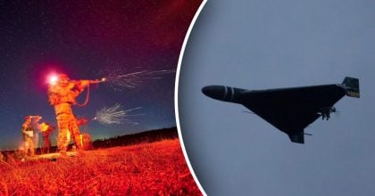 Київ атакував рій реактивних дронів: лунали вибухи