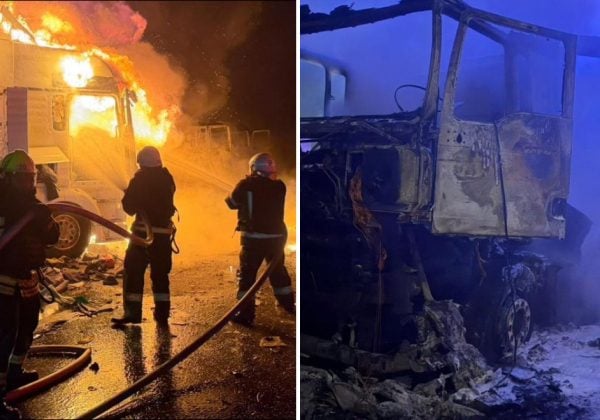 Полум’я охопило вантажівки із зерном: РФ атакувала південь Одещини, є загиблий