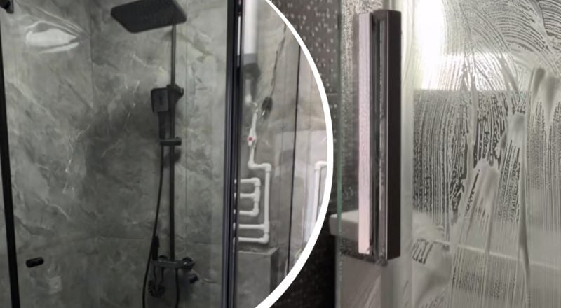 Старый налет на душевой кабине сойдет за минуты: поможет средство из кухни