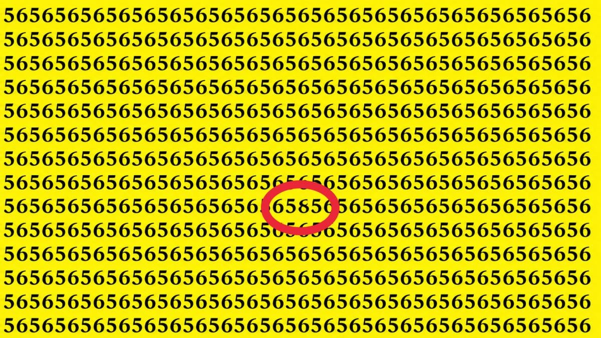 Тест на уважність: потрібно знайти число 58 серед 56 за 7 секунд