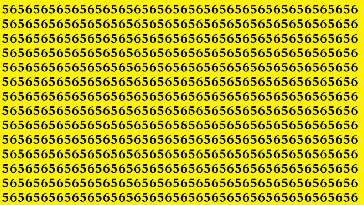 Тест на уважність: потрібно знайти число 58 серед 56 за 7 секунд