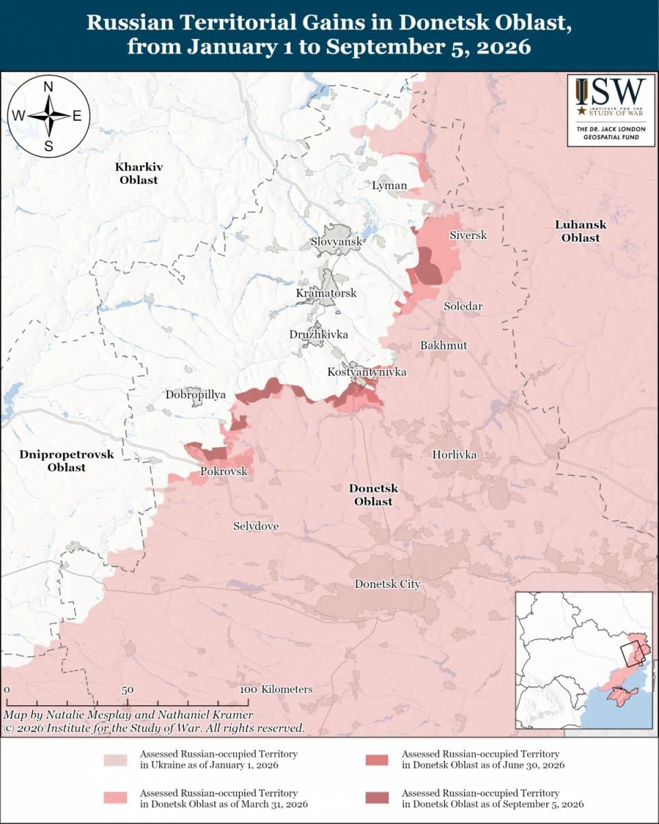 Карта ISW 