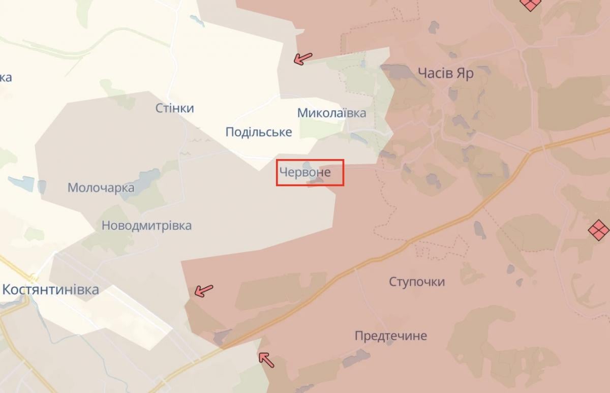 Продвижение оккупантов вблизи Червоного