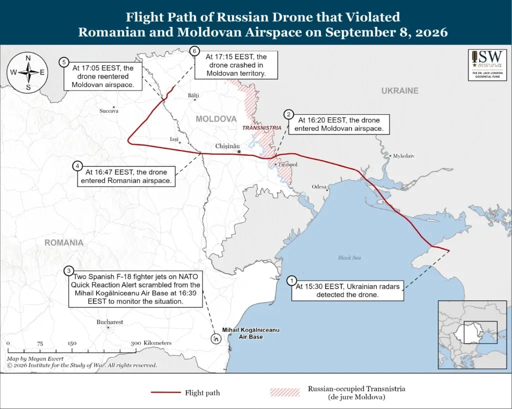 Маршрут російскього дрона