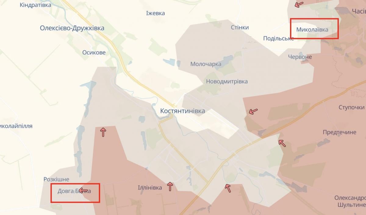 Продвижение противника в районе Новоалександровки
