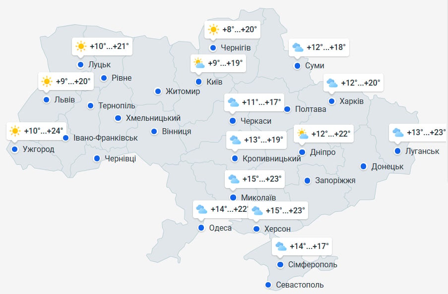 Антициклон змінить погоду в Україні: коли температура підніметься до +23