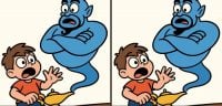 Тест на IQ: потрібно знайти 3 відмінності на картинці хлопчика та джина за 45 с