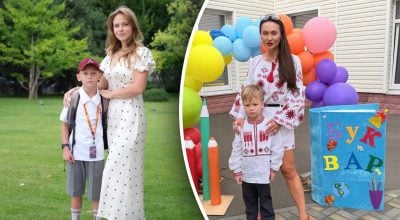 Українські зірки відвели своїх дітей до школи 