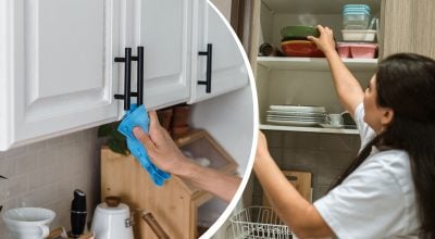 Жирний наліт на шафках зникне миттєво: допоможе простий продукт із кухні