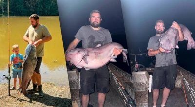 Рибалка виловив величезного річкового Рибалка виловив величезного річкового