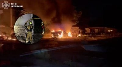 Нічний обстріл Київщини: БПЛА та ракети пошкодили заводи й склади, є поранений