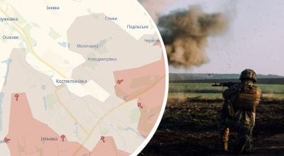 Продвижение противника в районе Константиновки и Червоного