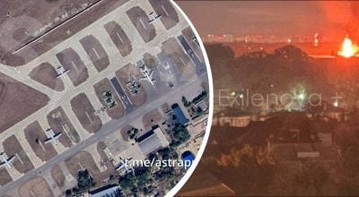 У Ростові-на-Дону горить територія військового аеродрому 