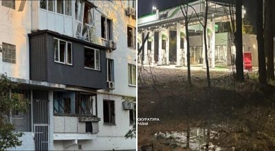Пошкоджено будинки, школу та АЗС, 16 поранених: нові дані про атаку РФ на Київ