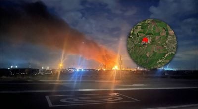 Ільський НПЗ у РФ під ударом: після атаки дронів спалахнула пожежа