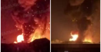 Сильнейший пожар на месте "прилета": подробности обстрела Киевщины