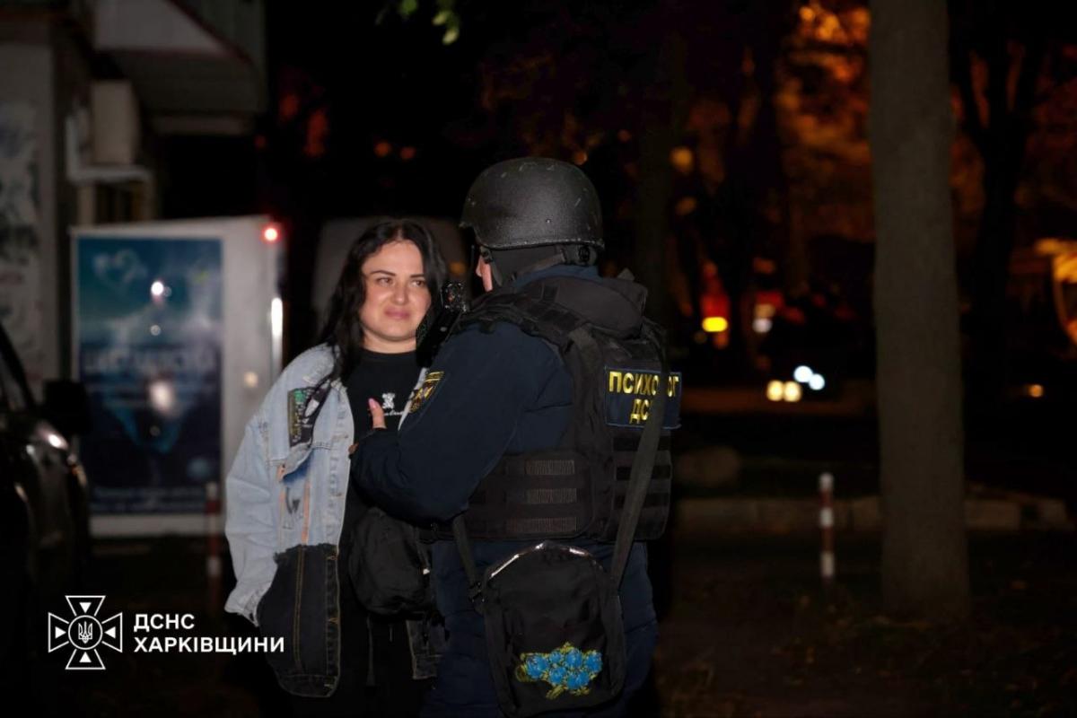 Последствия ударов "Бандеролями" по Индустриальному району Харькова вечером 4 октября