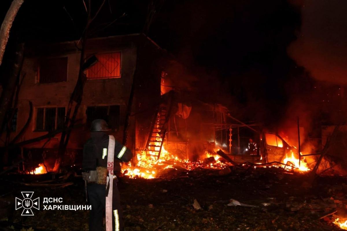 Последствия ударов "Бандеролями" по Индустриальному району Харькова вечером 4 октября