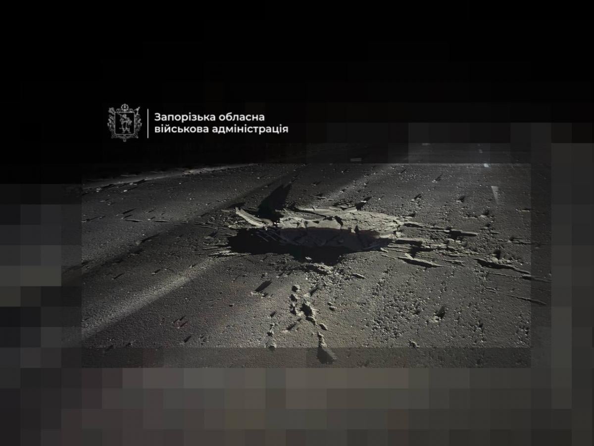 Последствия атаки на мост в Запорожье