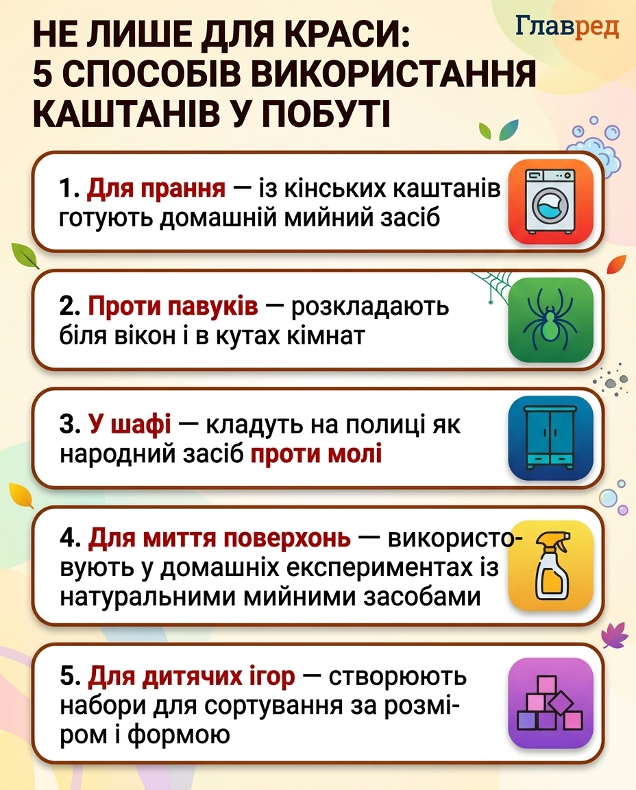 Каштани в побуті Каштани в побуті