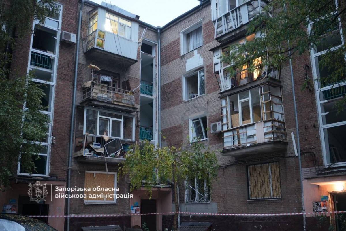 Последствия удара по Запорожью 18 октября