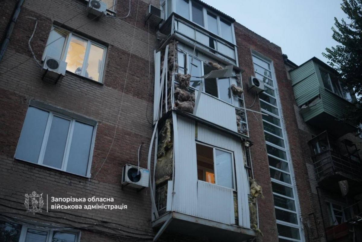 Последствия удара по Запорожью 18 октября