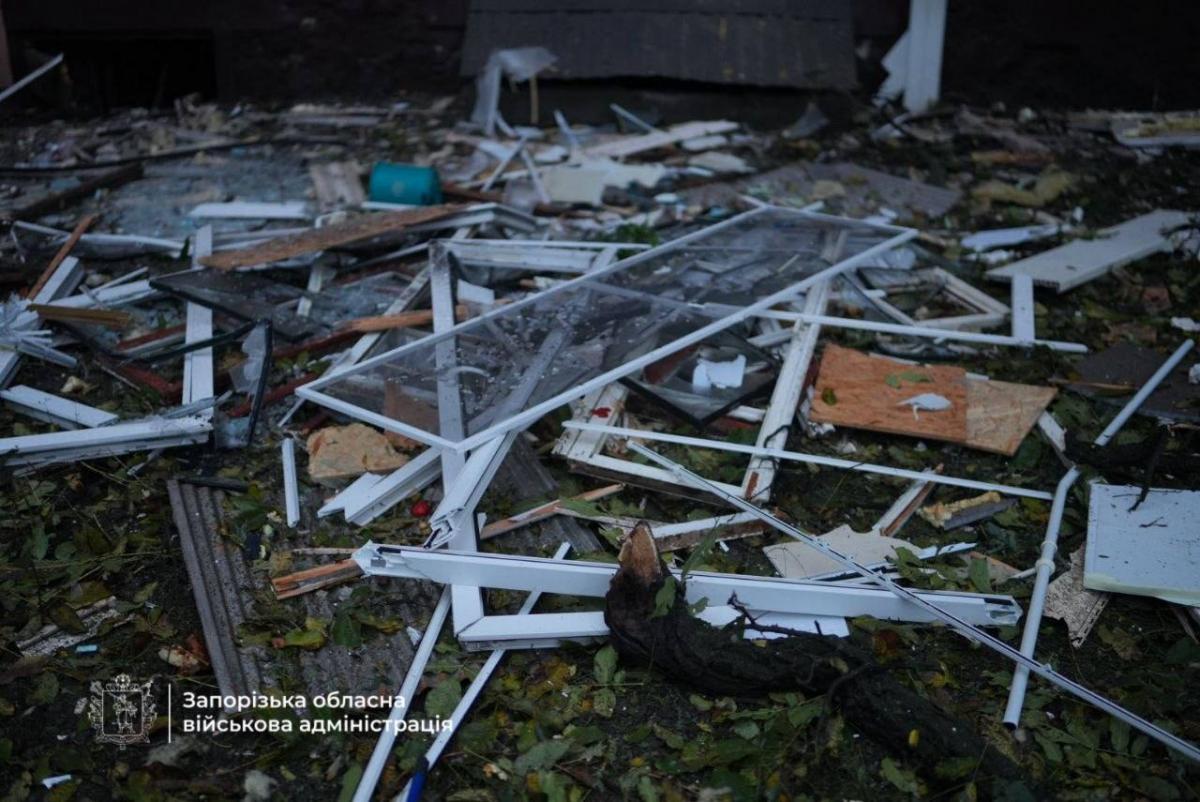 Последствия удара по Запорожью 18 октября