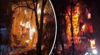У Харкові від удару РФ склався підʼїзд п'ятиповерхівки: людей шукають під завалами