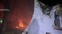 В Запорожье после ночной атаки РФ вспыхнул пожар: есть разрушения и раненые