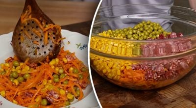 Сытный осенний салат "Яркий": рецепт вкусного ужина за 7 минут