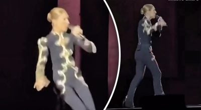 Селін Діон впала під час концерту: що сталося