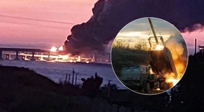 У росіян проблеми з Кримським мостом: в ВМС пояснили, чому його не добивають