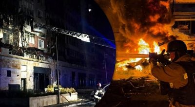 РФ атаковала Умань: загорелась многоэтажка, есть пострадавшие