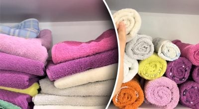 Як компактно скласти рушники, щоб заощадити місце в шафі - крутий спосіб