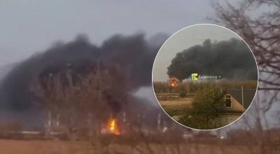 Дроны несколько часов атаковали топливный объект РФ: горит станция "Никольское"