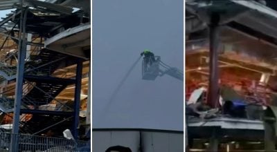 РФ уничтожила  Эпицентр  на Почайной в Киеве: в ТЦ попала баллистическая ракета
