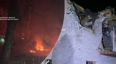 У Запоріжжі після нічної атаки РФ спалахнула пожежа: є руйнування та поранені