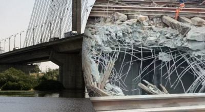 Игнат рассказал о последствиях ударов по Южному мосту в Киеве Игнат рассказал о последствиях ударов по Южному мосту в Киеве