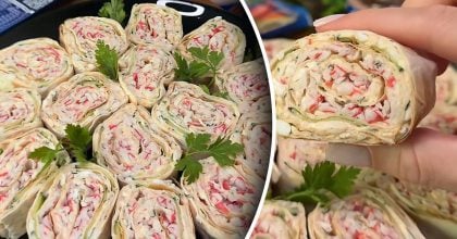 Швидка закуска з крабовими паличками - рецепт рулету, який готується 10 хвилин