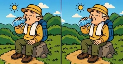 Тест на IQ: потрібно знайти 3 відмінності на картинці літнього туриста за 45 с