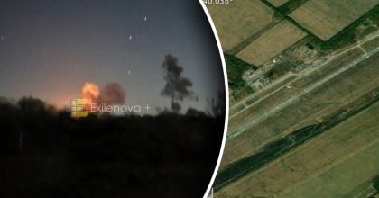 Вибухи і вогонь в небі: дрони атакували військові аеродроми в Адигеї та Криму
