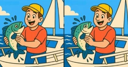 Тест на IQ: потрібно знайти 3 відмінності на картинці хлопця з рибою за 47 с