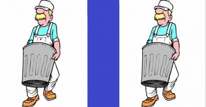 Тест на IQ: потрібно знайти 3 відмінності на картинці сміттяра за 55 с