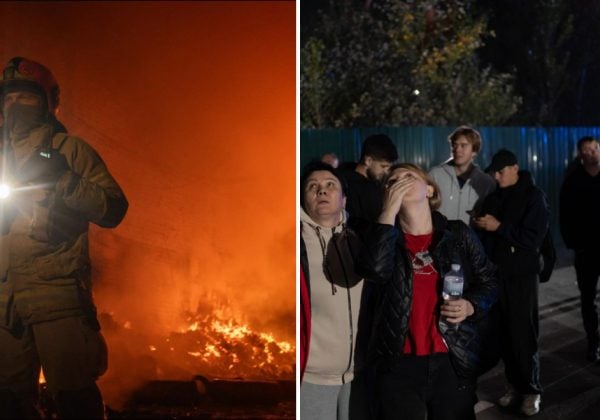 Нічний обстріл Києва: загорівся склад і житловий будинок, є постраждалий